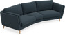 Madison - 3-sits soffa svängd, 90 cm - Turkos