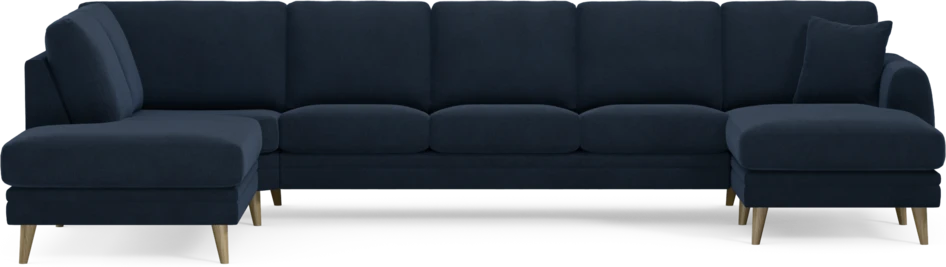 Eden - 3-sits soffa med divan vänster och schäslong höger - Blå