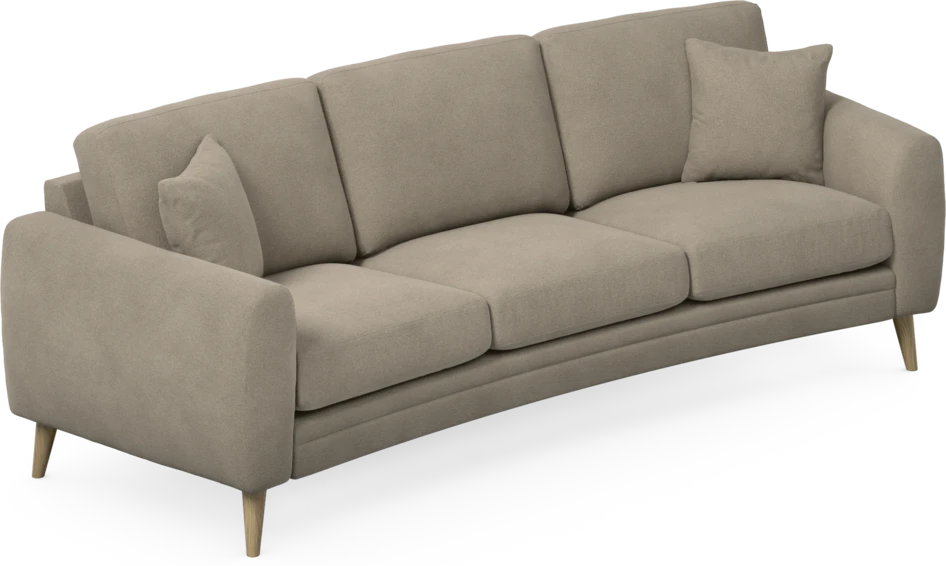 Eden - 3-sits soffa svängd - Beige