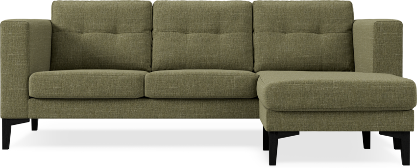 Rio - 3-sits soffa med schäslong höger - Grön
