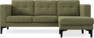 Rio - 3-sits soffa med schäslong höger - Grön