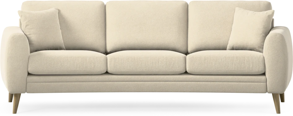 Eden - 3-sits soffa svängd - Beige
