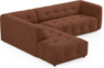 Bella - 3-sits soffa med divan vänster - Orange