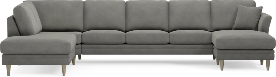 Eden - 3-sits soffa med divan vänster och schäslong höger - Grå