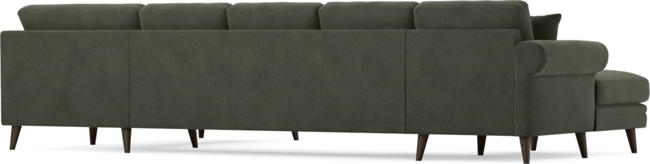 Eden - 3-sits soffa med schäslong vänster och divan höger - Grön