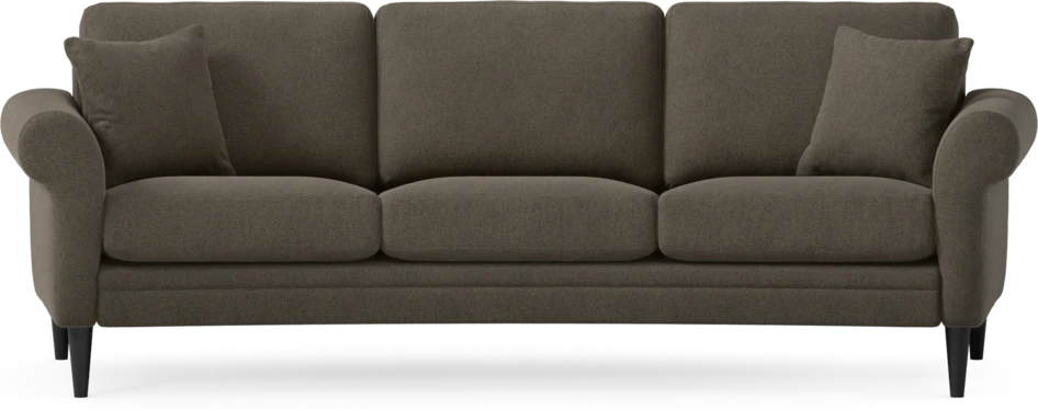 Eden - 3-sits soffa svängd - Brun