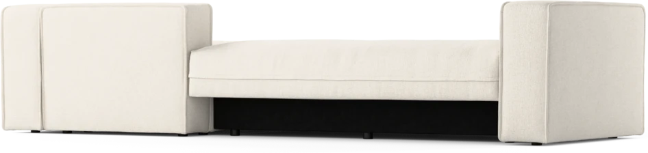 Ide - Bäddsoffa 3-sits med schäslong höger - Vit