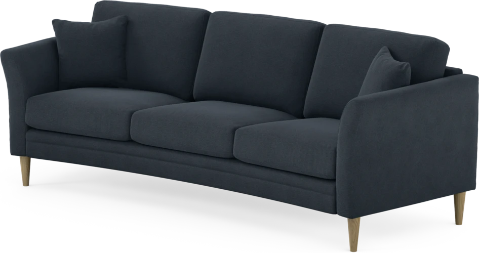 Eden - 3-sits soffa svängd - Blå