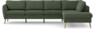 County - 3-sits soffa med divan höger - Grön