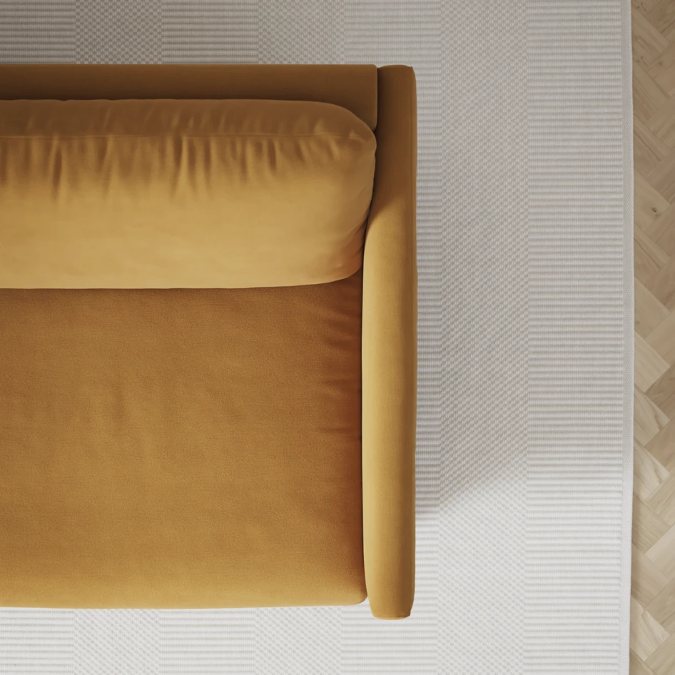 Madison - 2-sits soffa med divan vänster och schäslong höger - Gul