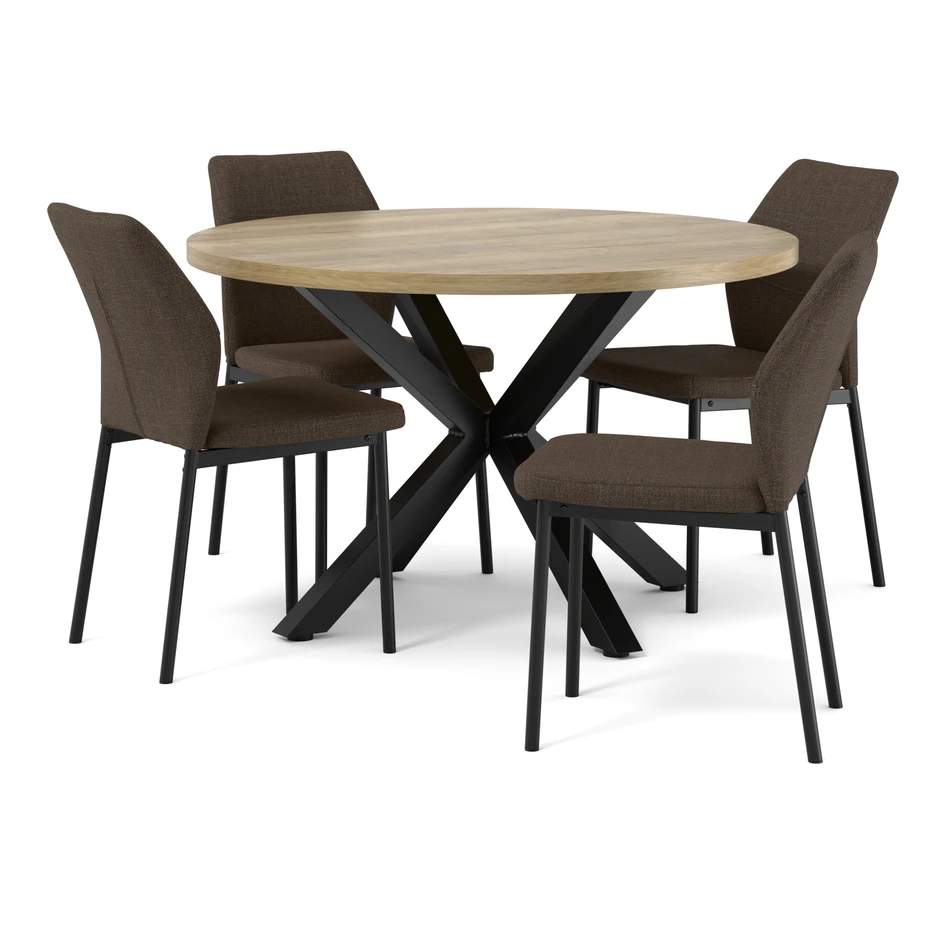 Veneto - Matgrupp med 4 stolar Delta - Beige