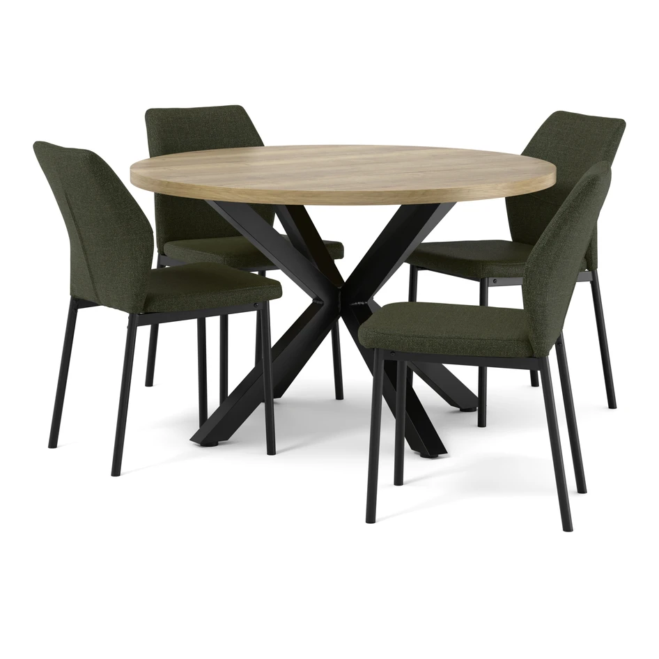 Veneto - Matgrupp med 4 stolar Delta - Beige