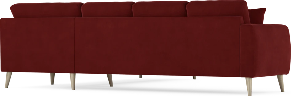 Eden - Hörnsoffa, 3+3-sits - Röd