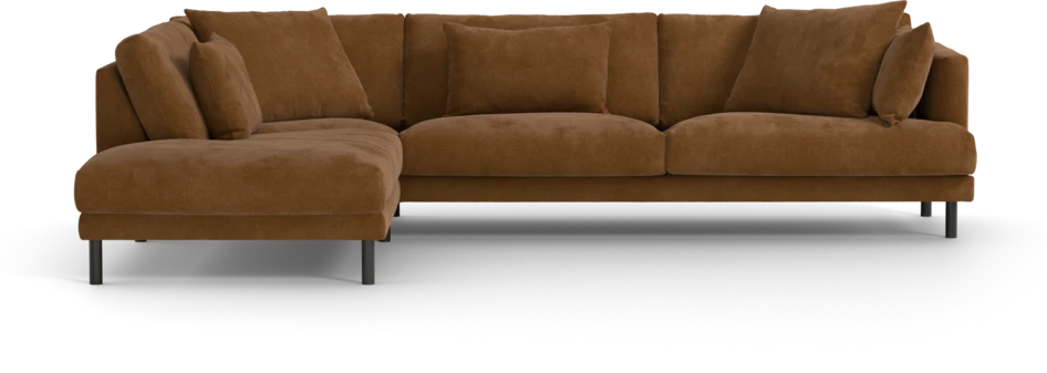 Harper - 3-sits soffa med divan vänster - Orange