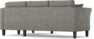 Eden - 2-sits soffa med schäslong - Grå