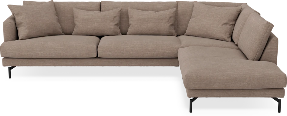 Harper - 3-sits soffa med divan höger - Brun