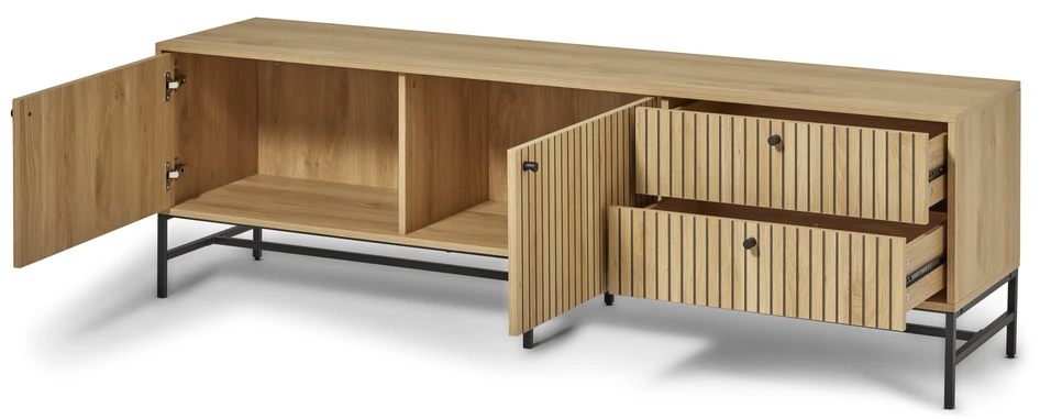 Tino - Tv-bänk, 180x40x55 cm - Beige