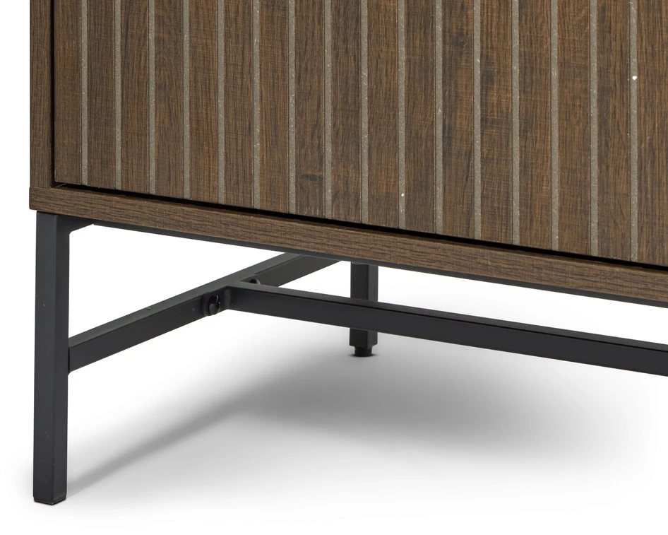 Tino - Tv-bänk, 180x40x55 cm - Brun