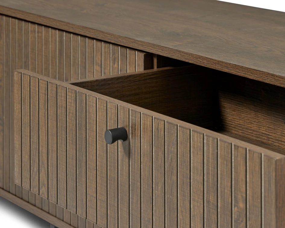 Tino - Tv-bänk, 180x40x55 cm - Brun