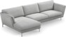 Madison Lux - 3-sits soffa med schäslong vänster - Grå