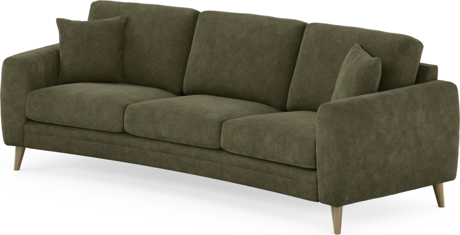 Eden - 3-sits soffa svängd - Grön