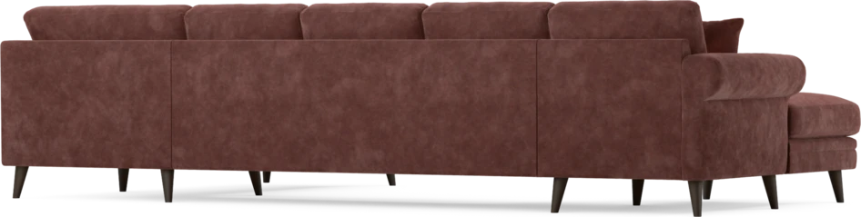 Eden - 3-sits soffa med schäslong vänster och divan höger - Röd