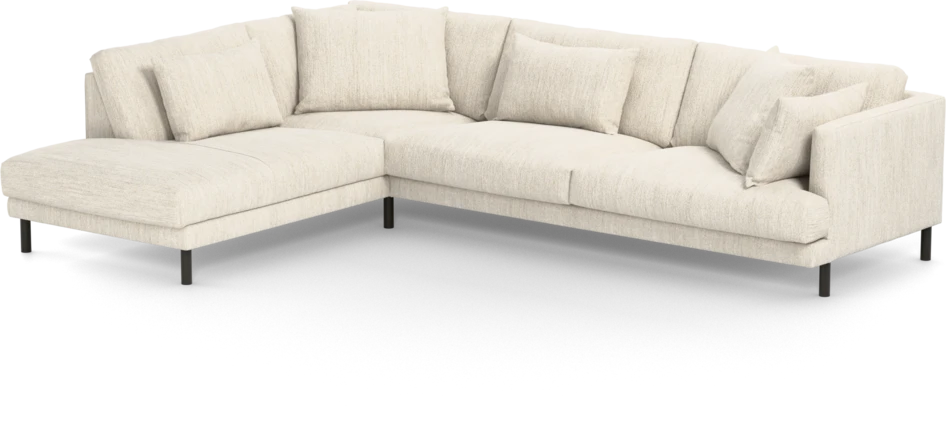 Harper - 3-sits soffa med divan vänster - Vit