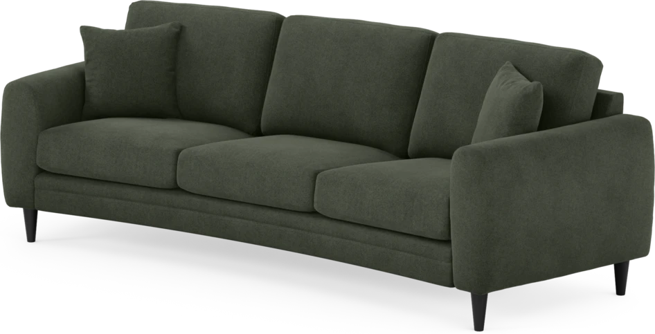 Eden - 3-sits soffa svängd - Grön