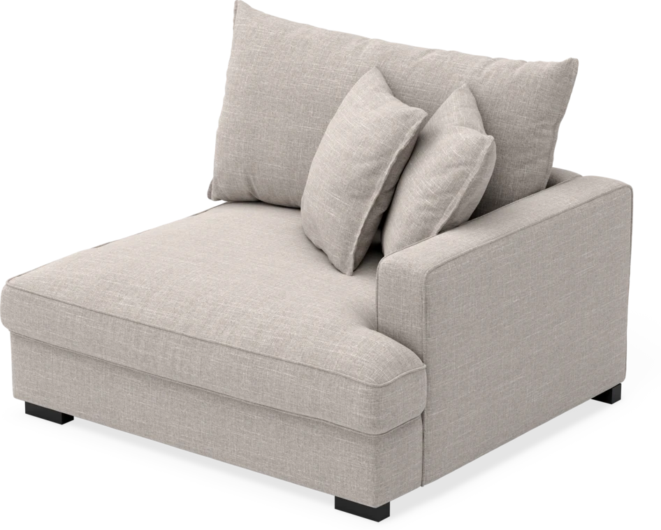 Rossi - 1,5-sits med armstöd höger - Beige