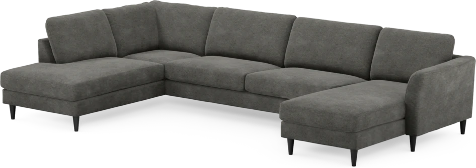 Bridge - 3-sits soffa med divan vänster och schäslong höger - Grå