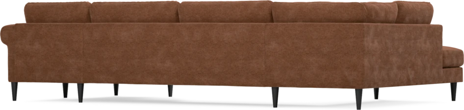 Bridge - 3-sits soffa med divan vänster och schäslong höger - Orange