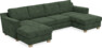 Friday - 2-sits soffa med två schäslonger - Grön