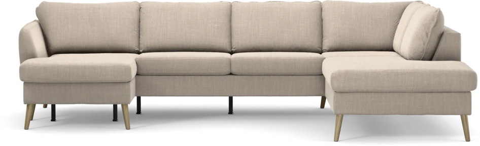 County - 3-sits soffa med schäslong vänster och divan höger - Beige