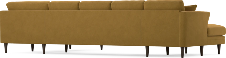 Eden - 3-sits soffa med schäslong vänster och divan höger - Gul