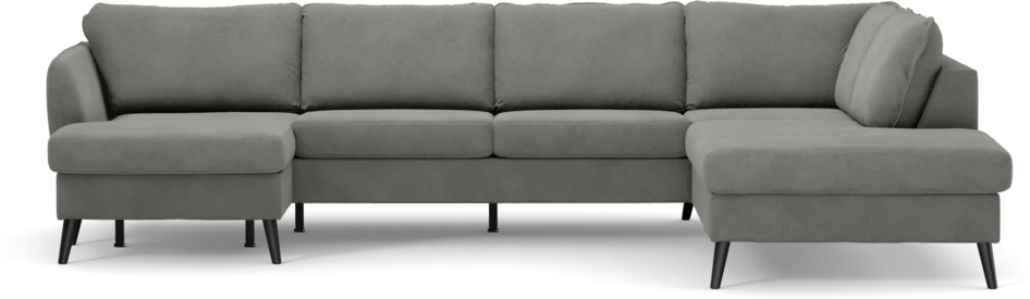 County - 3-sits soffa med schäslong vänster och divan höger - Grå