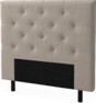 Delux Pikerad Låg - Sänggavel, 90-210 cm - Beige