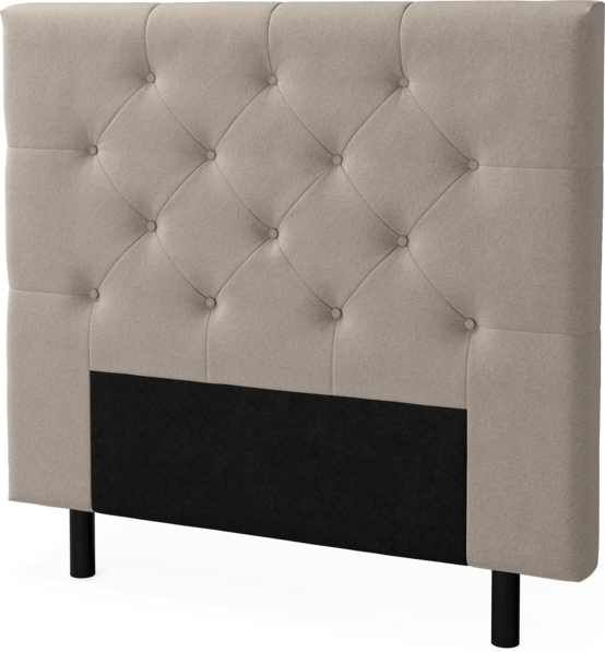 Delux Pikerad Låg - Sänggavel, 90-210 cm - Beige