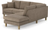 Eden - 2-sits soffa med divan - Brun