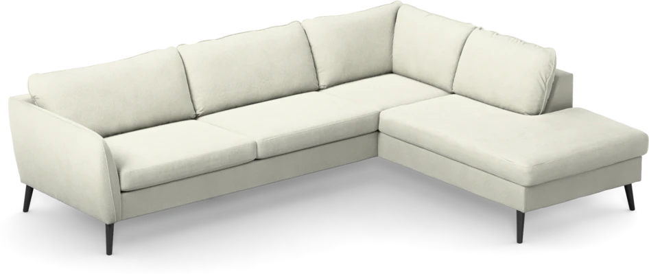 County - 2,5-sits soffa med divan höger - Vit