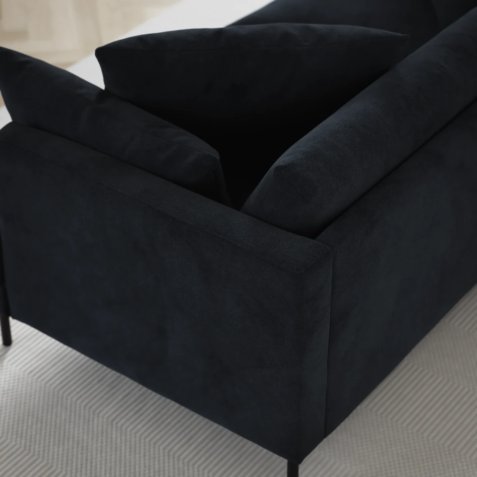 Harper - 3-sits soffa med divan vänster - Blå
