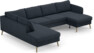 County - 3-sits soffa med divan vänster och schäslong höger - Blå