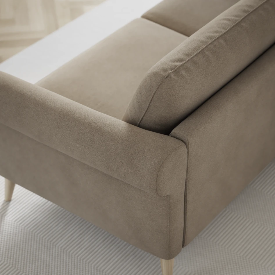 Bridge - 3-sits soffa svängd - Beige
