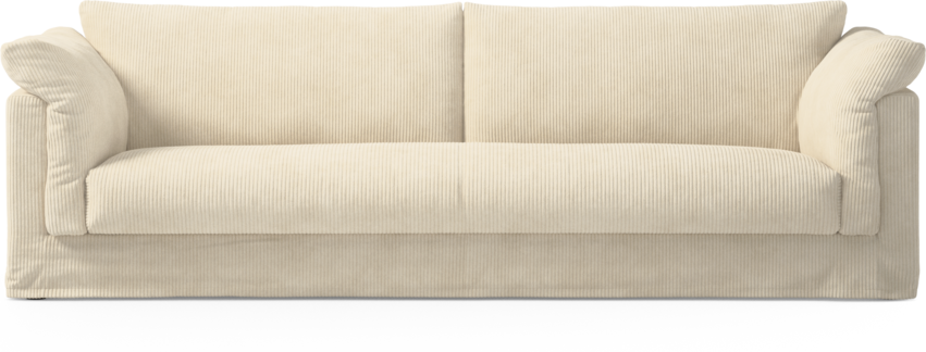 Cherrie - 4-sits soffa, hel dyna och kappa - Vit