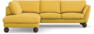 Madison Lux - 2-sits soffa med divan vänster - Gul