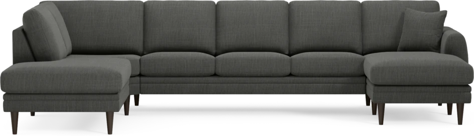 Eden - 3-sits soffa med divan vänster och schäslong höger - Grå