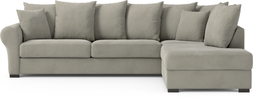 Town - 3-sits soffa med divan höger - Grå