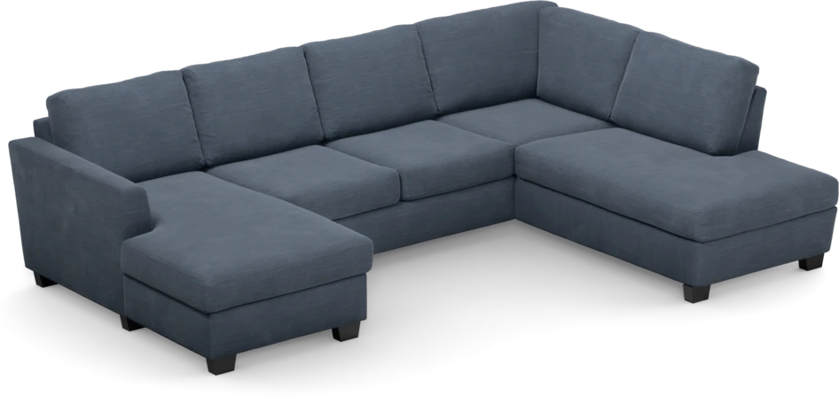 Friday - 3-sits soffa med schäslong vänster och divan höger - Blå