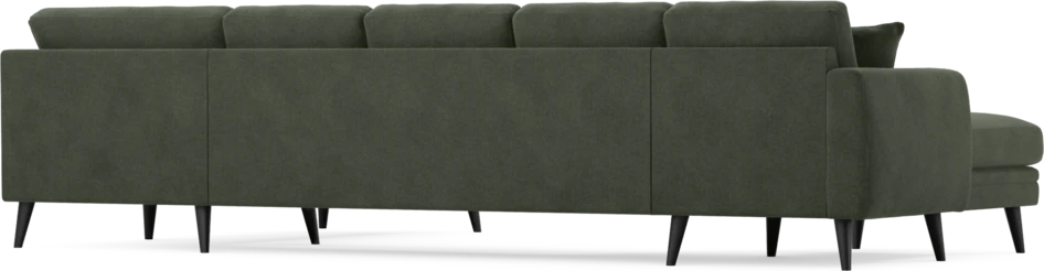 Eden - 3-sits soffa med schäslong vänster och divan höger - Grön
