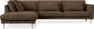 Willow - 3-sits soffa med divan vänster, fast klädsel - Brun