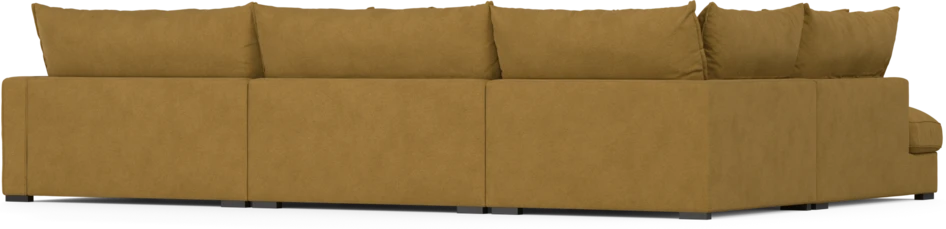 Rossi - 4-sits soffa med divan vänster - Gul